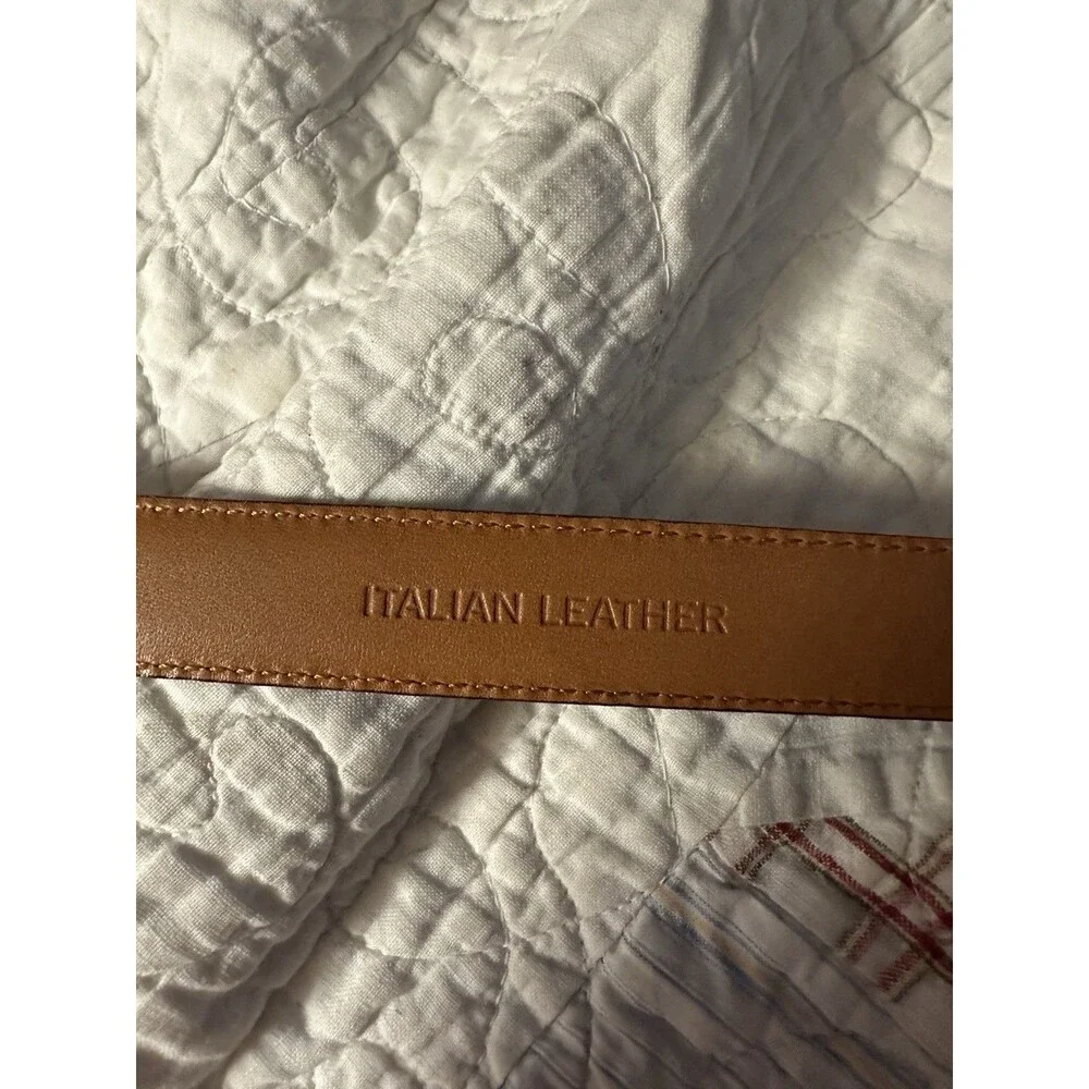 Ralph Lauren VTG Italian Leather Belt S Brown Alligator Croc Print